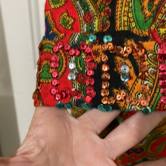 Amazing vintage paisley dress. Medium. Metal zipper. - Picture 7 of 11